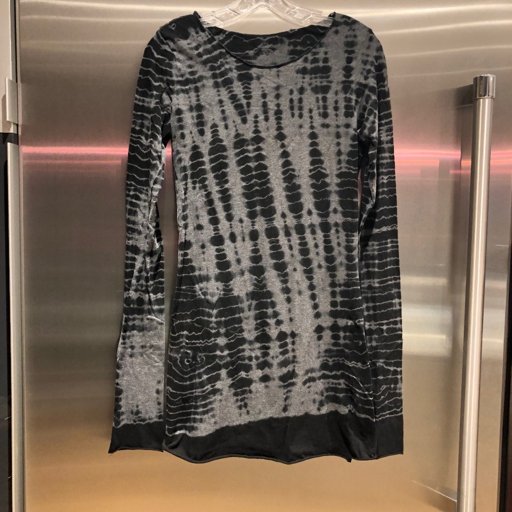 Hard Tail Forever Long Skinny Tee Black Tie Dye